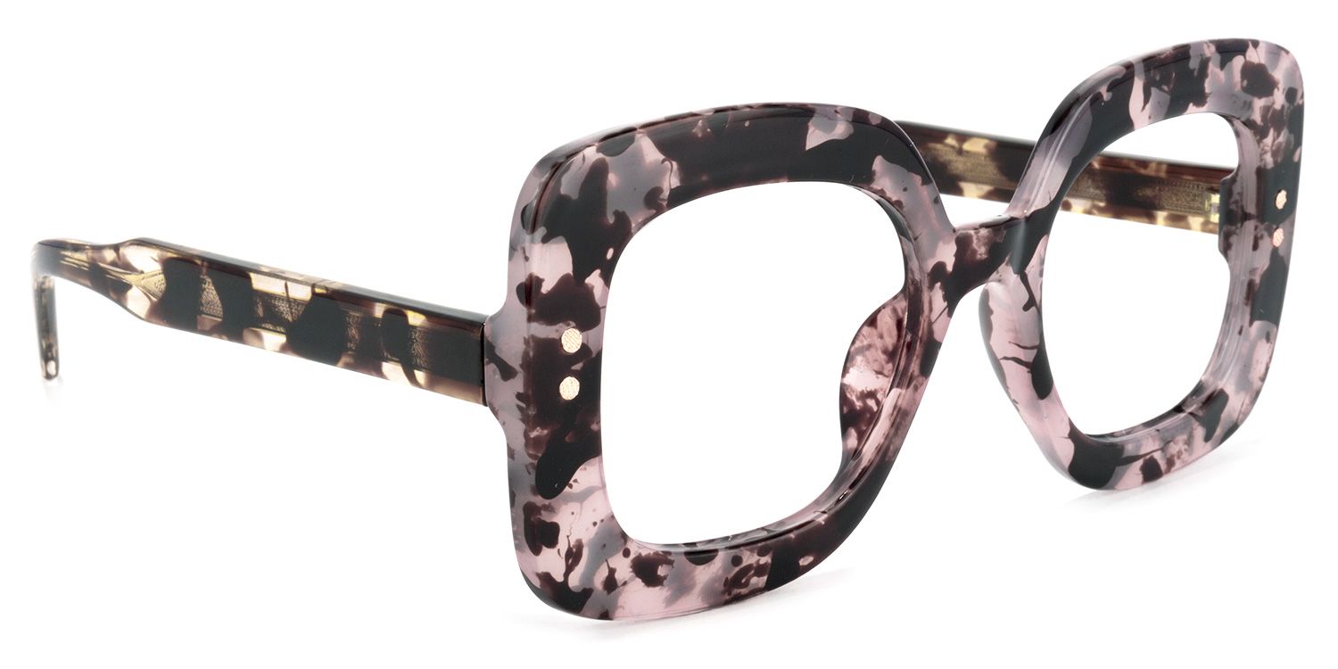 Eloise Square Pink-Tortoise Glasses | ZEELOOL UK1