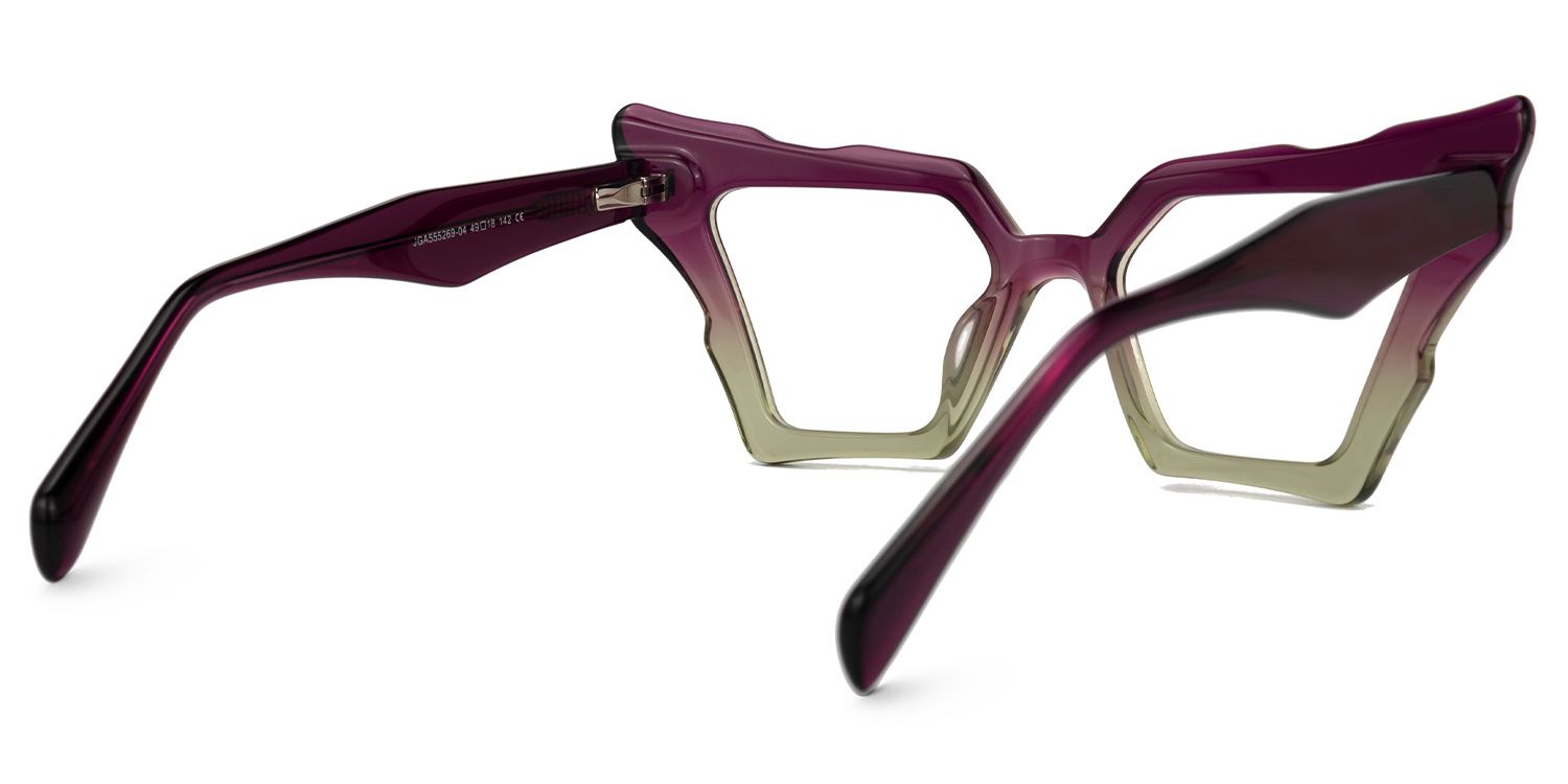 Jeralys Cateye Purple-Green Glasses | ZEELOOL UK3