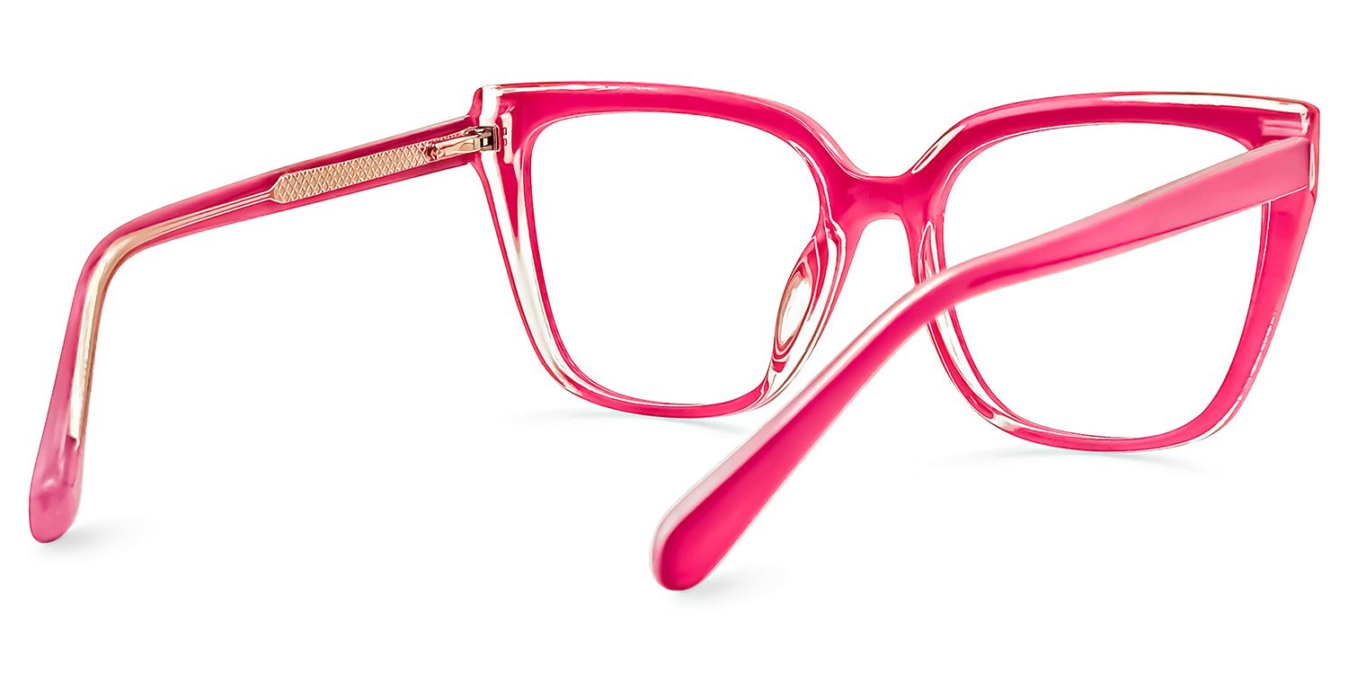 Karki Square Bright-Pink Glasses | ZEELOOL UK3