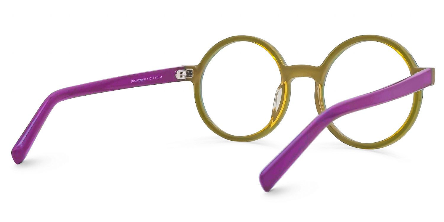 Chantel Round Purple Glasses | ZEELOOL UK3