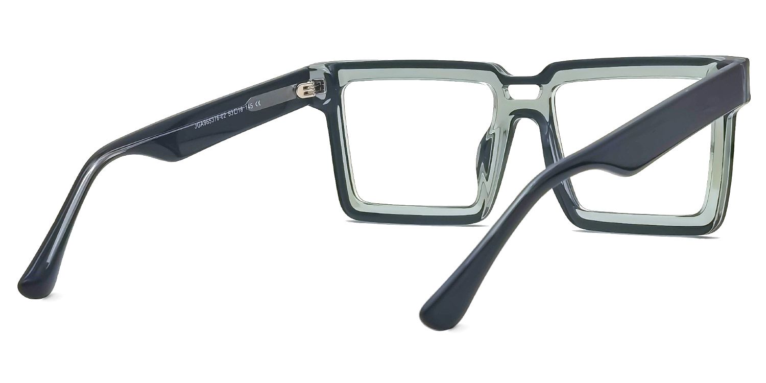Milian Green Square Eyeglasses with Cryberpunk Frame3