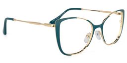 Odalis Cateye Peacock-Green Glasses2
