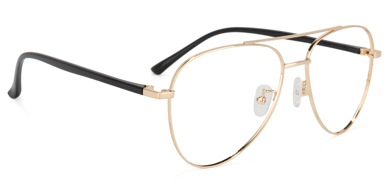 Paige Aviator Gold Glasses | ZEELOOL UK2