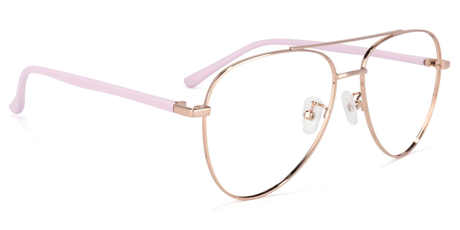 Paige Aviator Rose-Gold Glasses | ZEELOOL UK2