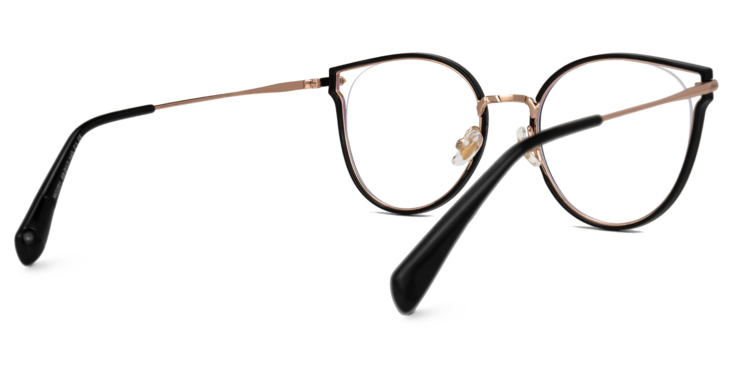 Latifa Cateye Black Glasses | ZEELOOL UK3