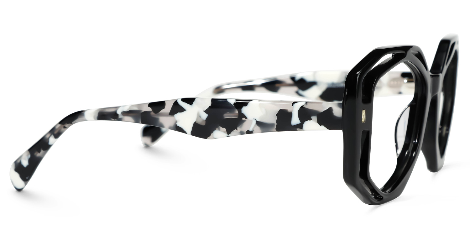 Bobbie Geometric Black Glasses2