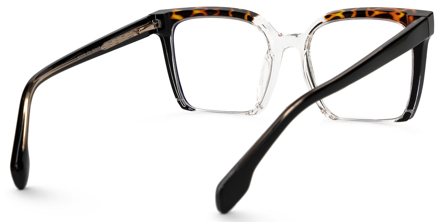 Misty Square Black Glasses | ZEELOOL UK3