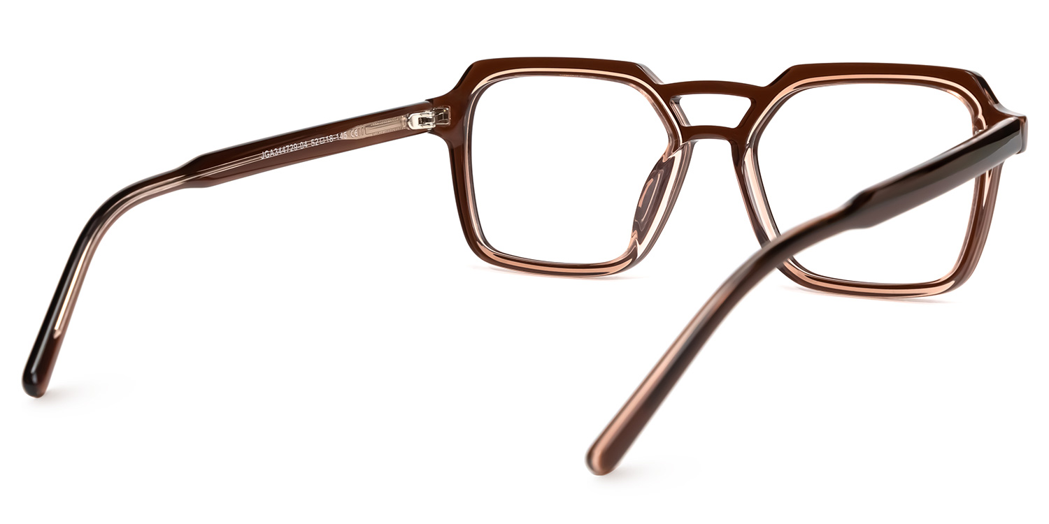 Beasley Square Brown Glasses | ZEELOOL UK3