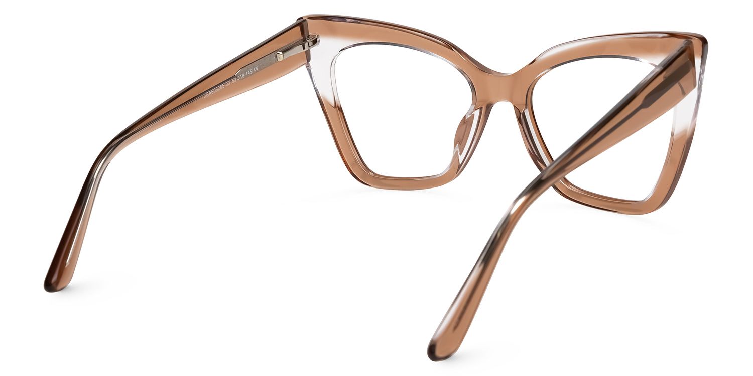 Searcy Cateye Brown Glasses | ZEELOOL UK3