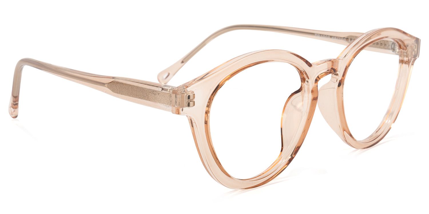 Pierce Round Beige Glasses | ZEELOOL UK2