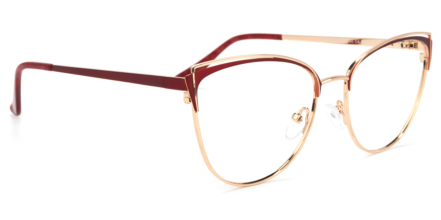 Faust Cateye Red Glasses | ZEELOOL UK2