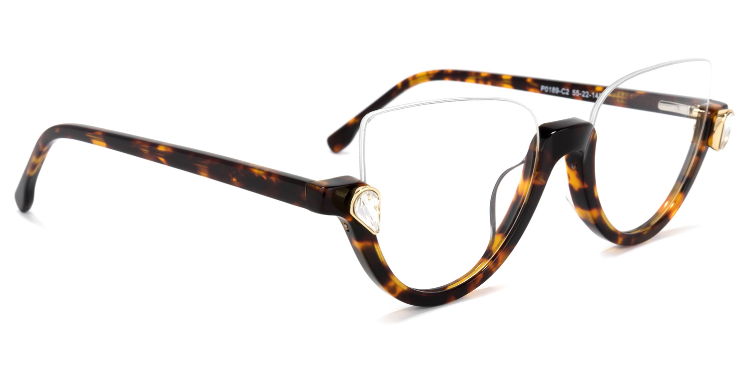 Felicia Tortoise Cat-Eye Frame Glasses | ZEELOOL UK2