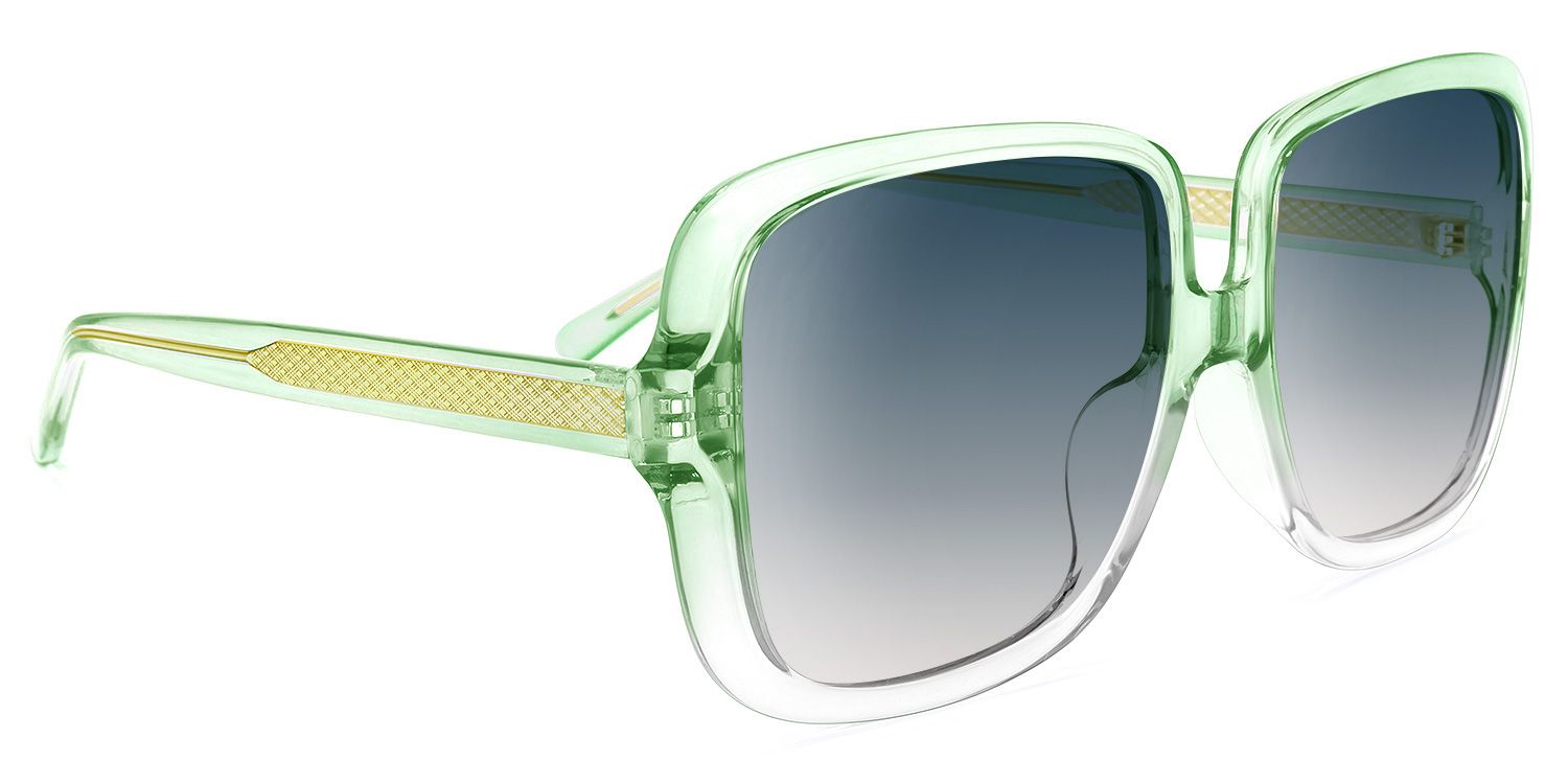 Raymond Square Green Sunglasses | ZEELOOL UK2