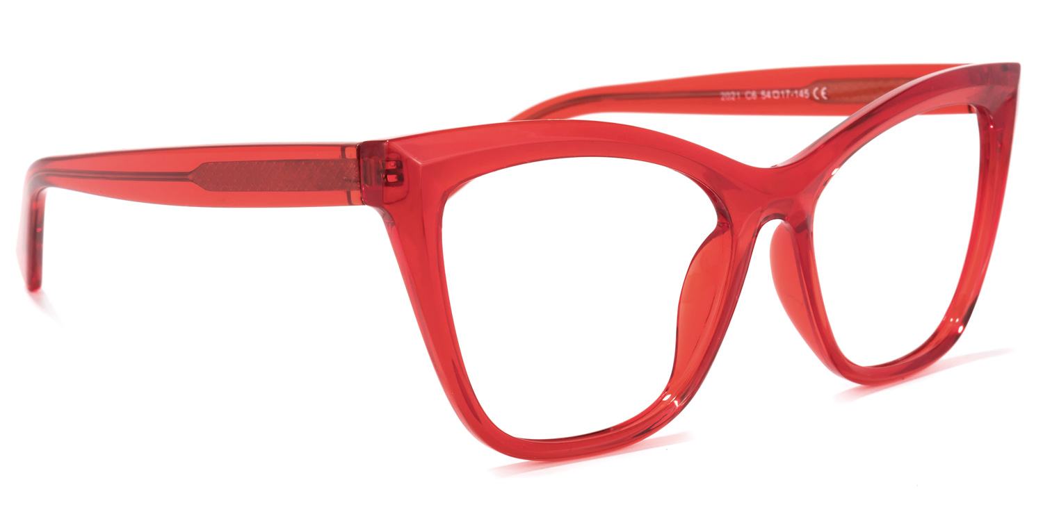 Raegan Cateye Red Glasses | ZEELOOL UK2