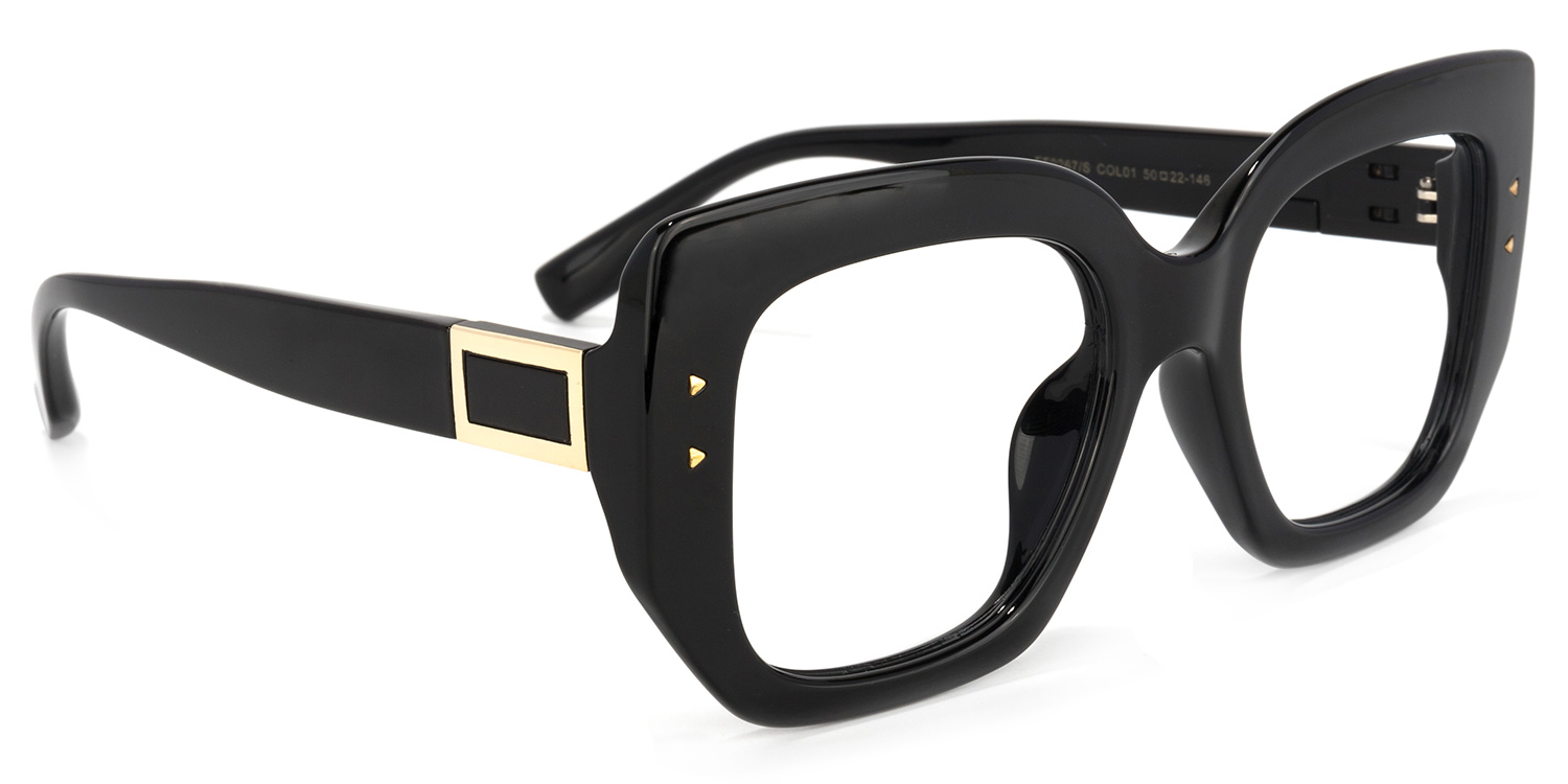 Sienna Square Black Glasses | ZEELOOL UK2