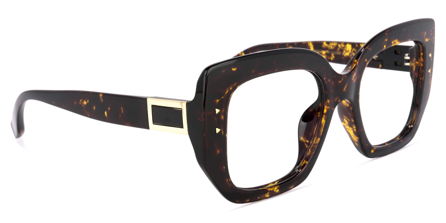Sienna Square Tortoise Glasses | ZEELOOL UK2