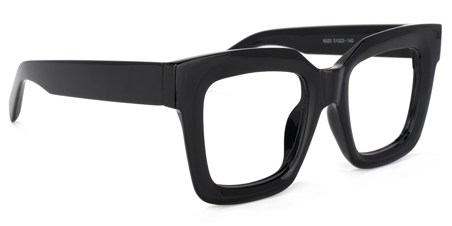 Trinity Square Black Glasses | ZEELOOL UK2