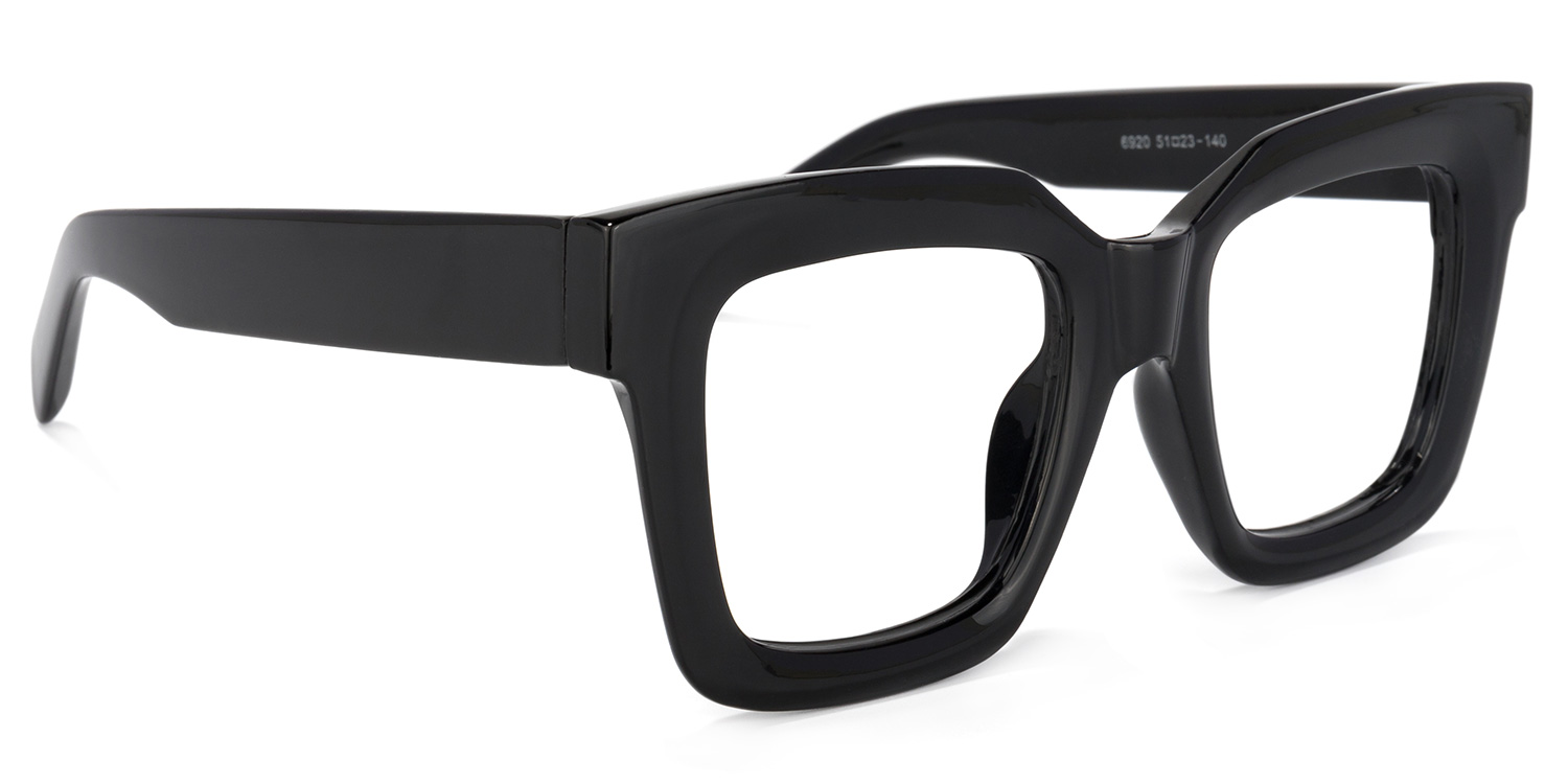 Trinity Square Black Glasses | ZEELOOL UK2