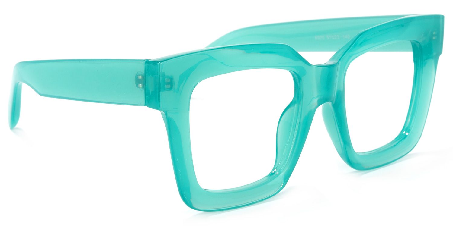 Trinity Square Green Glasses | ZEELOOL UK2