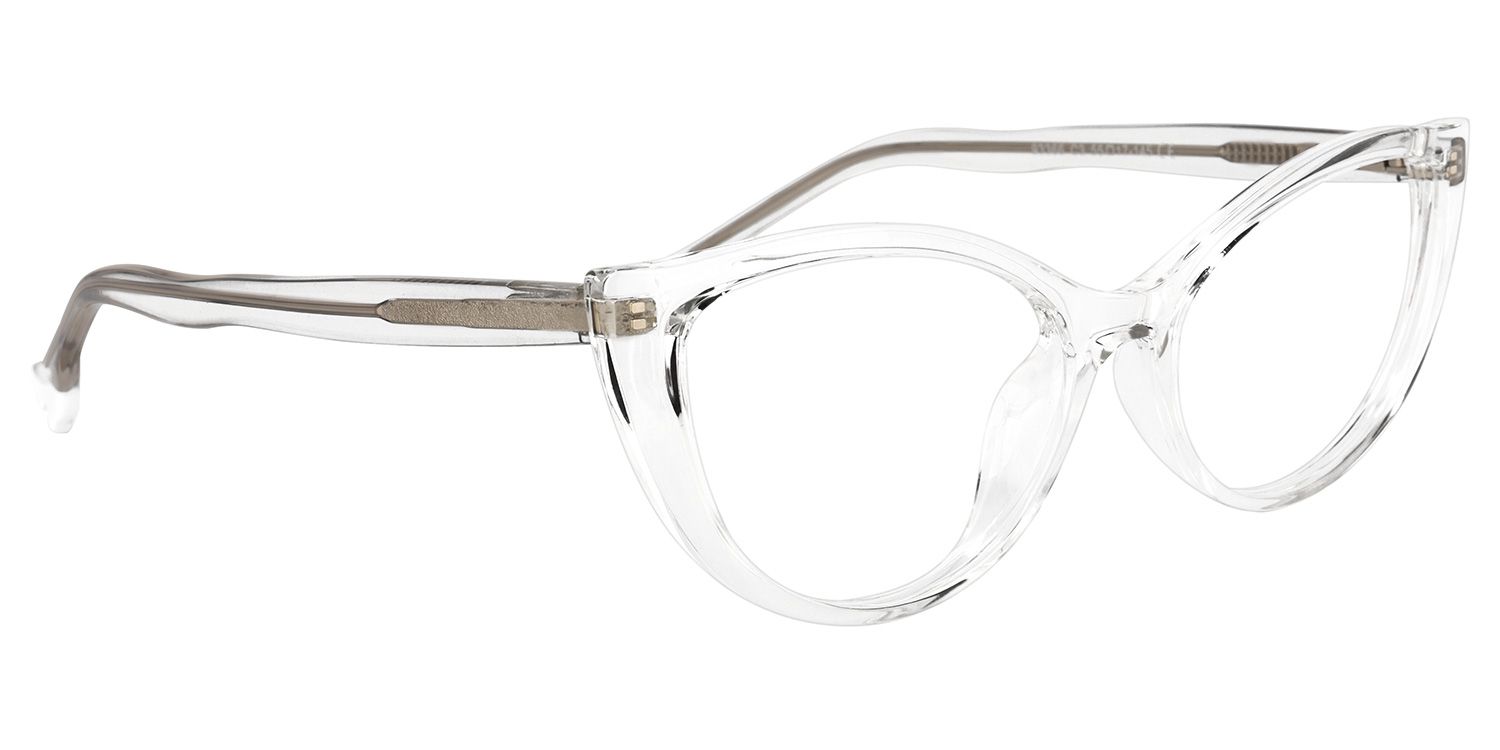 Theodore Cateye Clear Glasses | ZEELOOL UK2