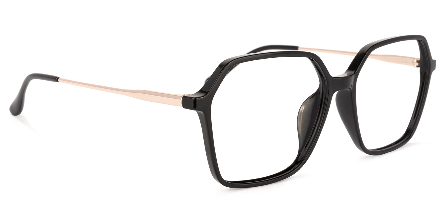 Wisdom Geometric Black Glasses | ZEELOOL UK2