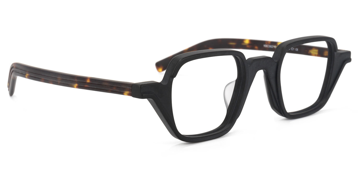 Yasin Square Black Glasses | ZEELOOL UK2
