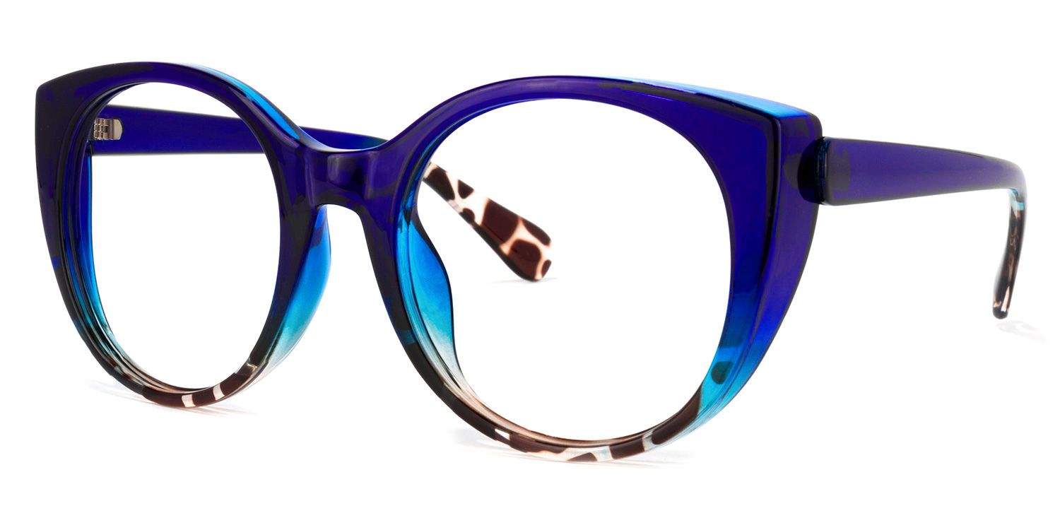 Migdalia Cateye Dark-Blue Glasses | ZEELOOL UK1