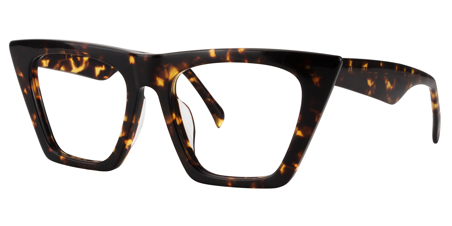 Cecile Frame Glasses with Cat Eye, Tortoise Style1