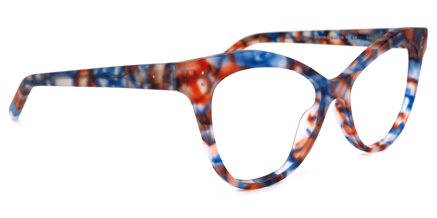 Eschwege Cateye Blue-Floral Glasses2