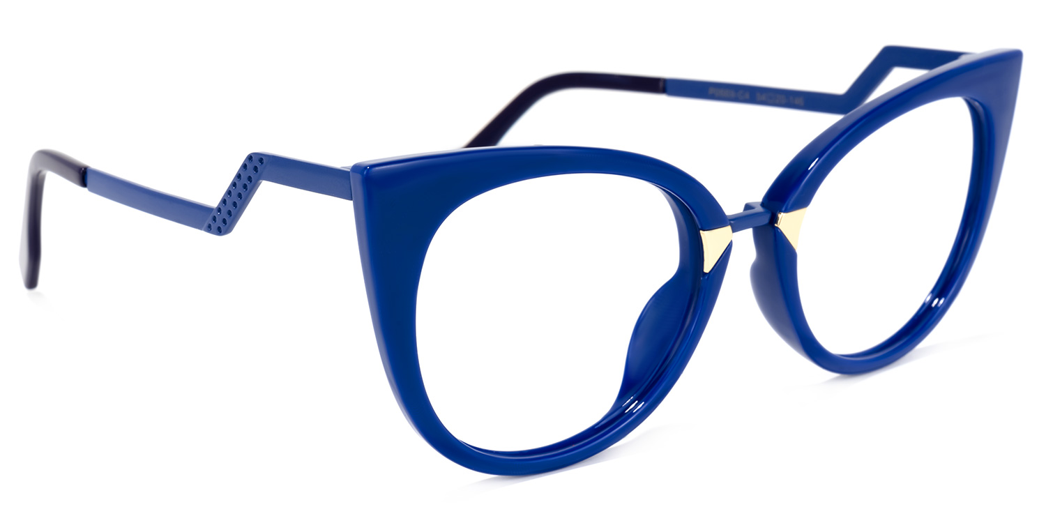 Cat Eye Blue Glasses | ZEELOOL UK2