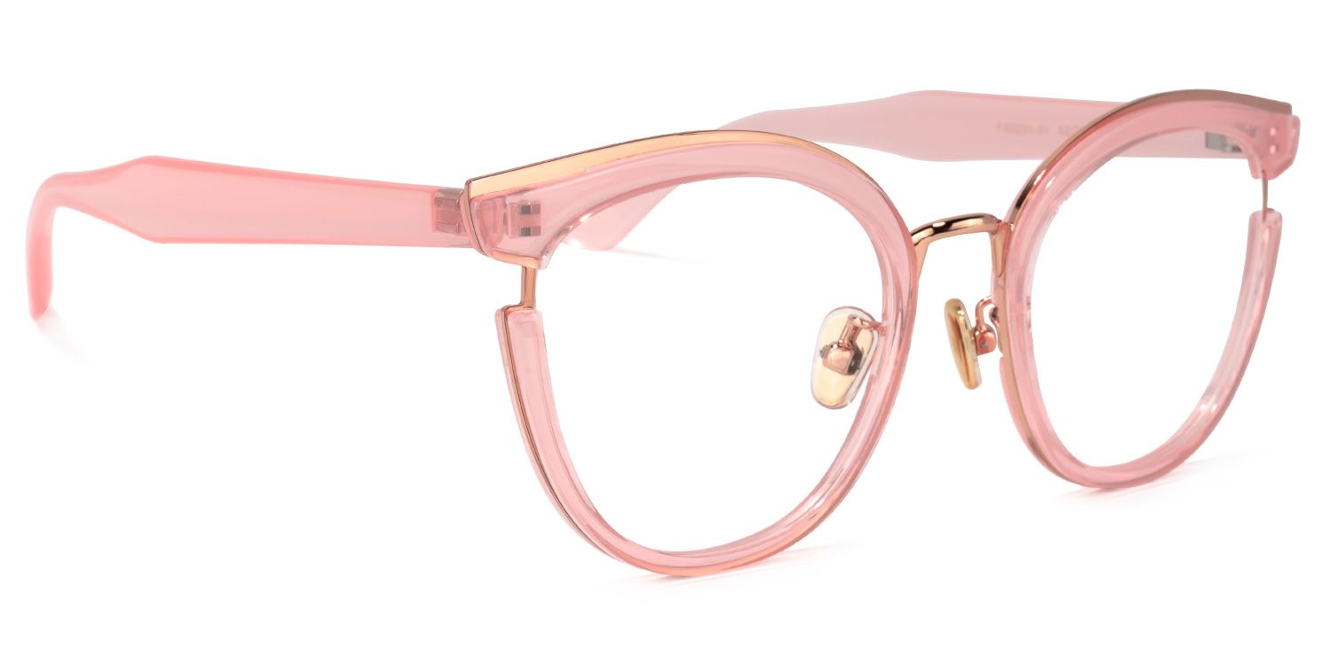 Eleanore Cat Eye Pink Frame Glasses | ZEELOOL UK2