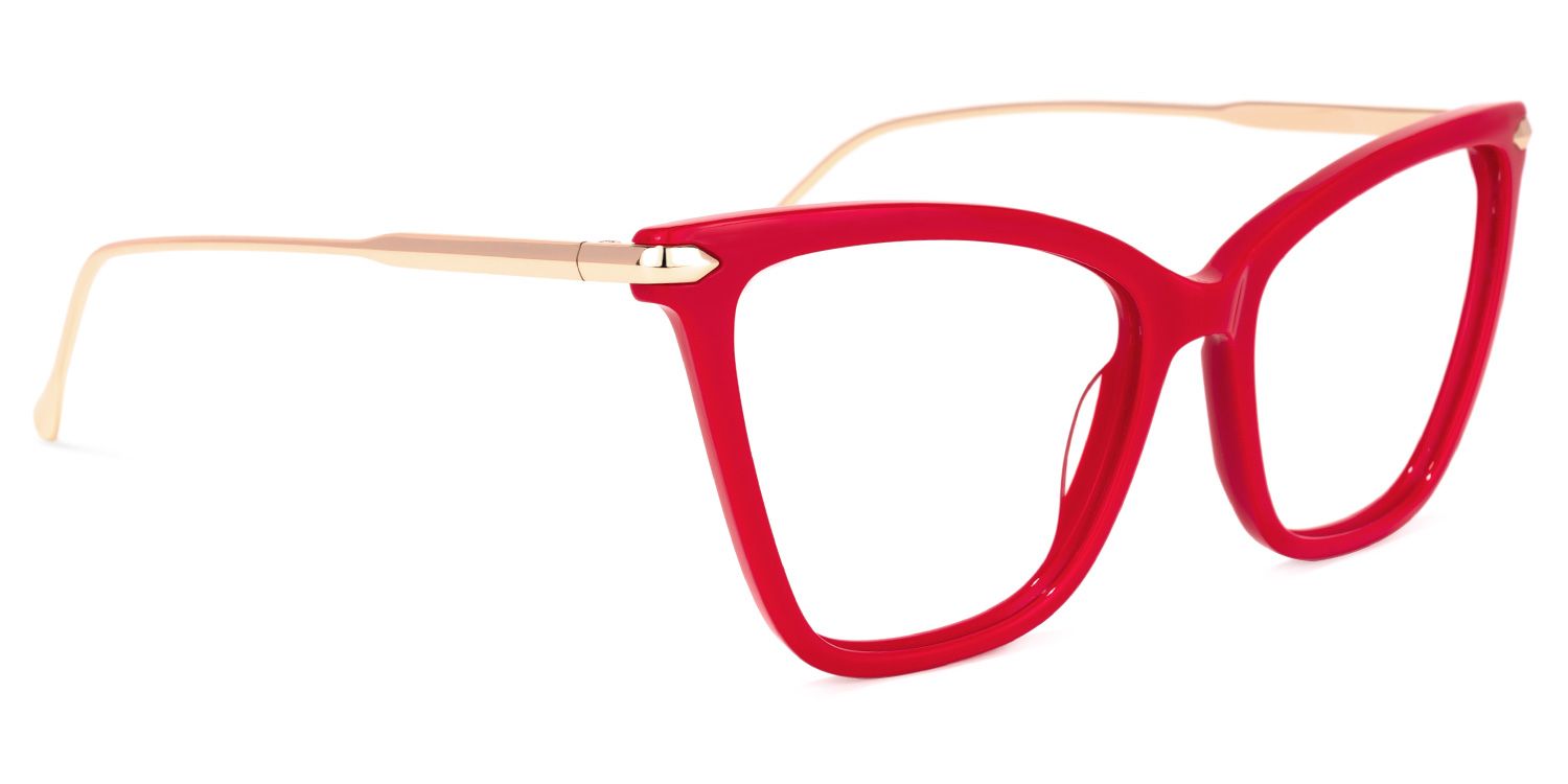 Cat Eye Red Glasses | ZEELOOL UK2