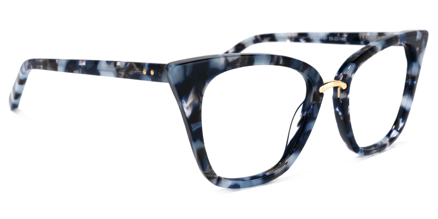 Martha Cat Eye Blue-Tortoise Glasses | ZEELOOL UK2