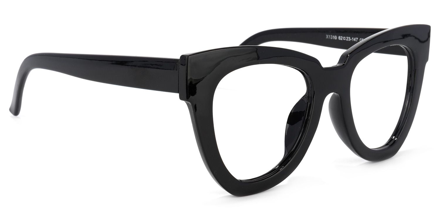 Hassan Cateye Black Glasses | ZEELOOL UK2
