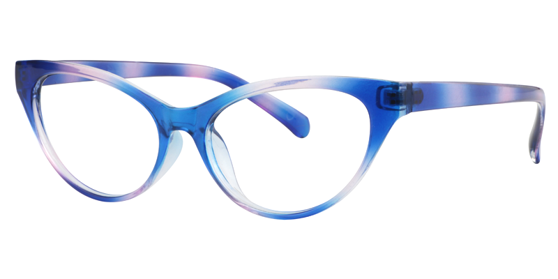 Cateye Blue Reading Glasses | ZEELOOL UK2