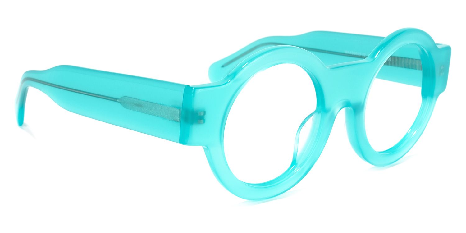 Hardnett Round Turquoise Glasses | ZEELOOL UK2