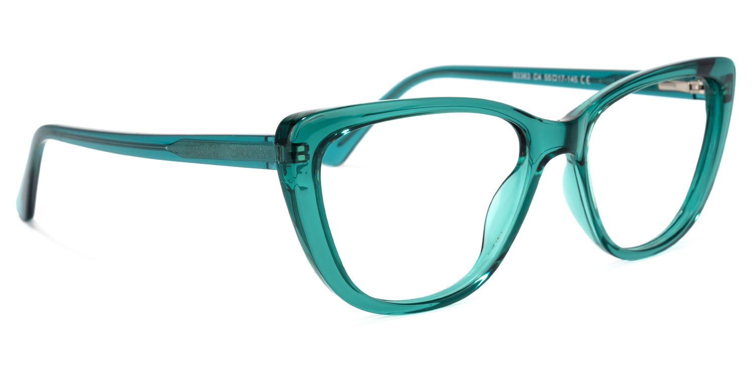 Qamar Cateye Peacock-Blue Glasses | ZEELOOL UK2