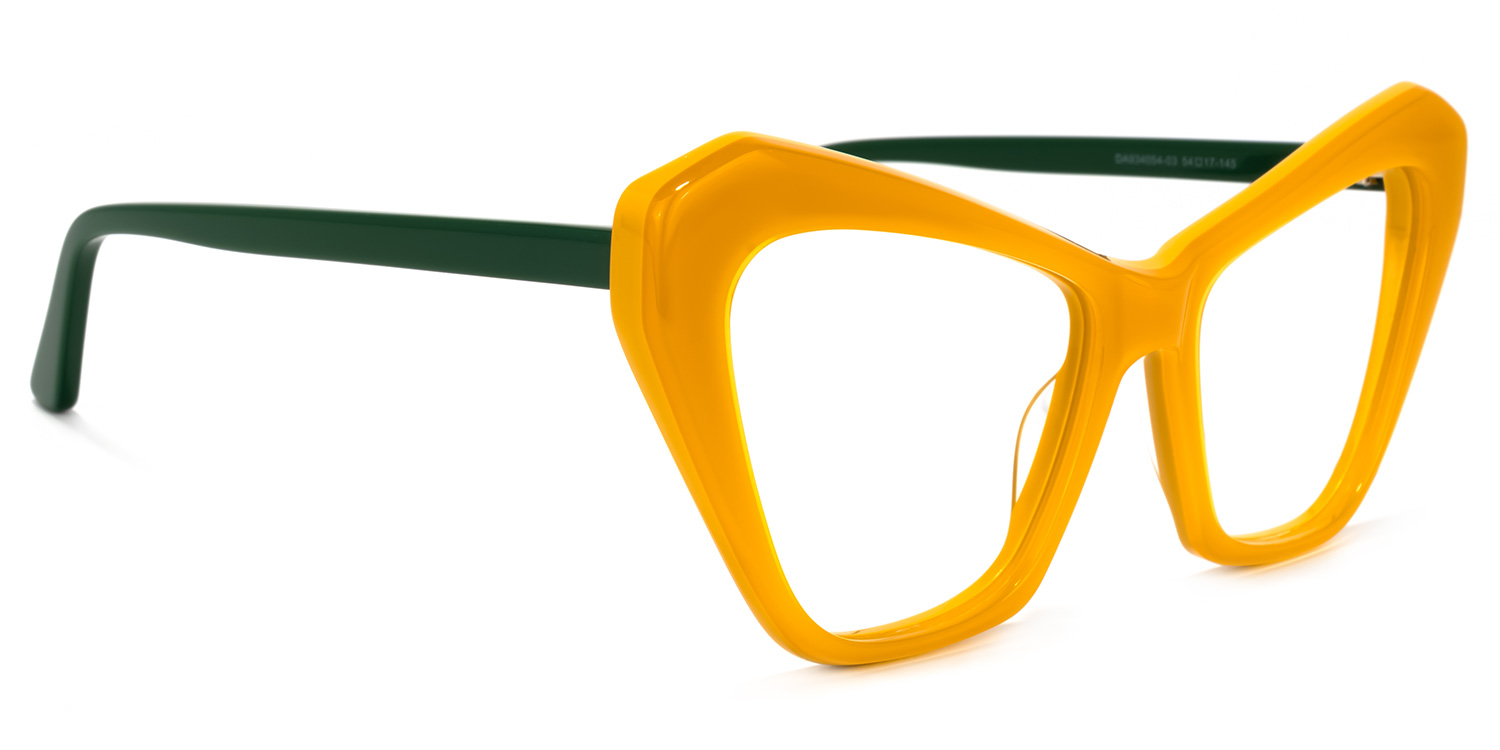 Benita Cateye Yellow Glasses | ZEELOOL UK2