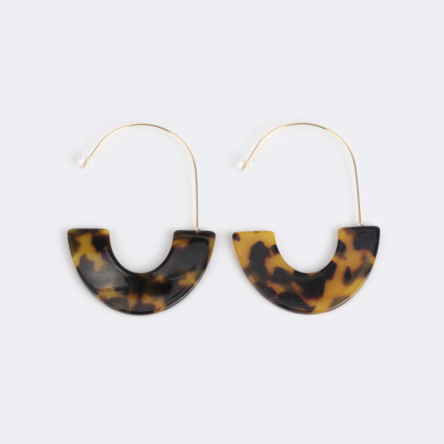 Vintage Pattern Oval Tortoise Earrings | ZEELOOL UK1