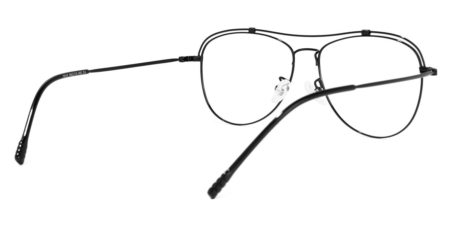 Terica Aviator Black Glasses | ZEELOOL UK3