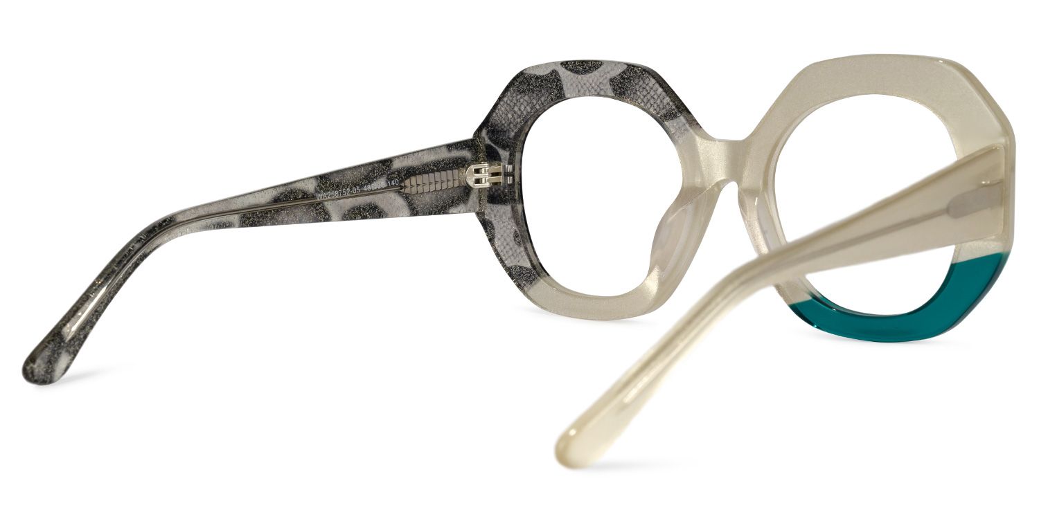 Kinkle Geometric Snake-Skin Glasses | ZEELOOL UK6