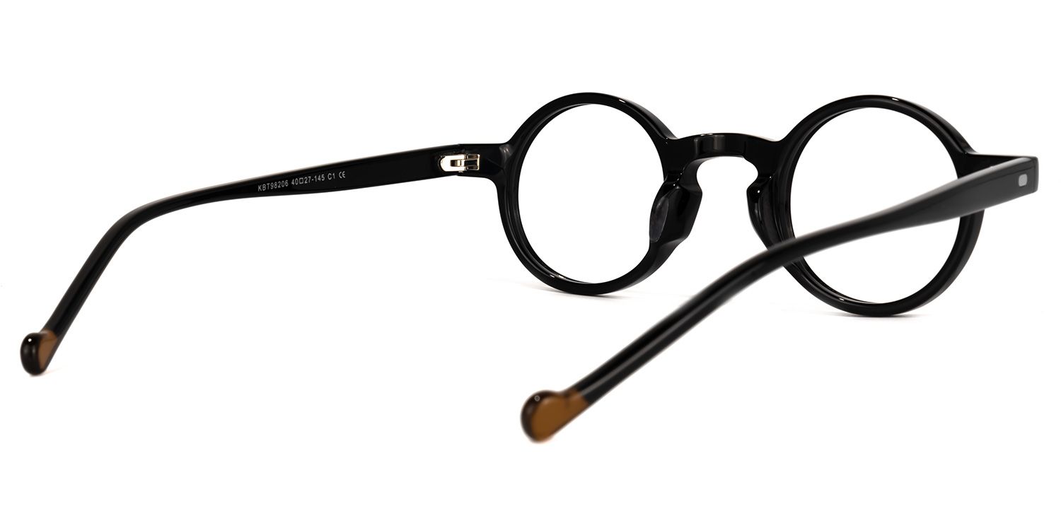 Danielle Round Black Glasses | ZEELOOL UK3