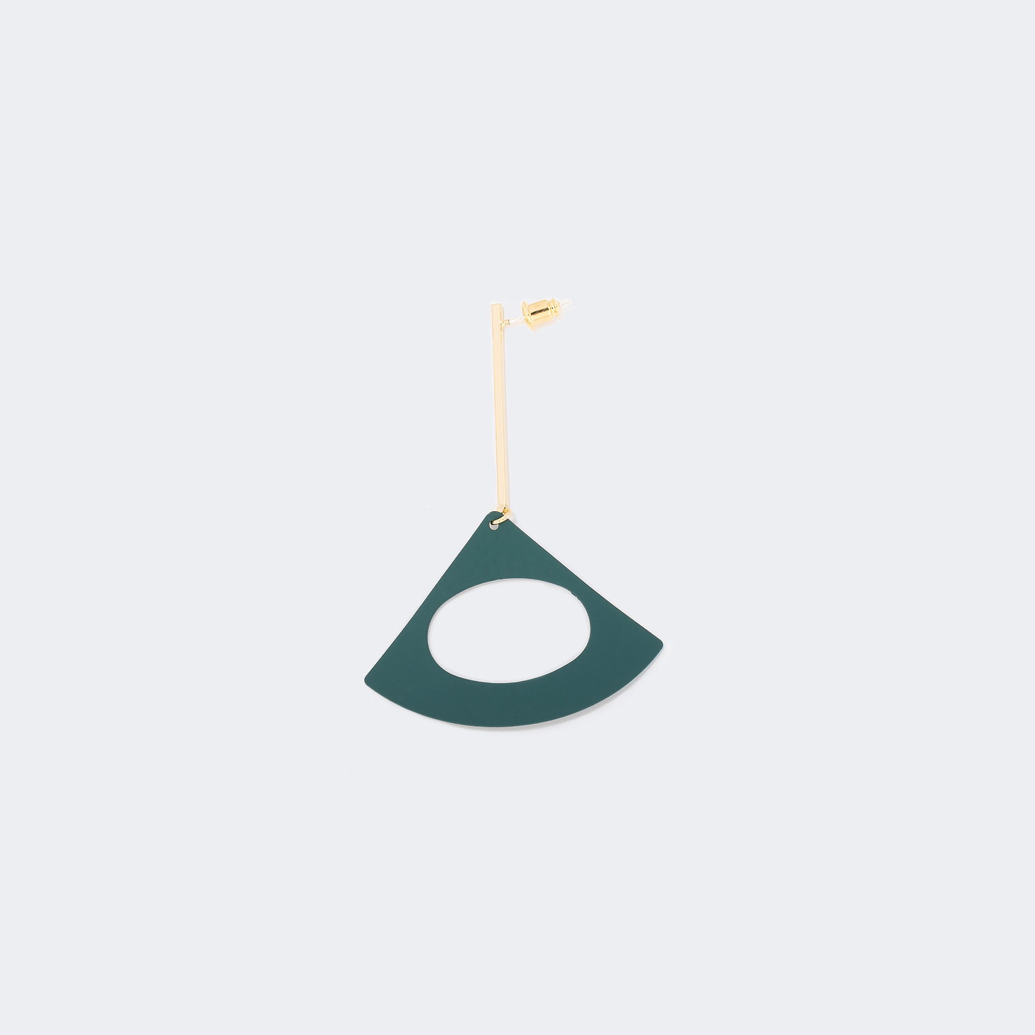 Stylish Fan-Shaped Green Earrings | ZEELOOL UK2