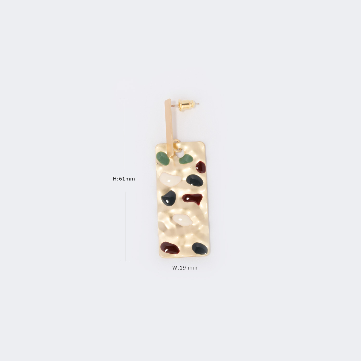 Stylish Enamel Rectangle Earrings | ZEELOOL UK3