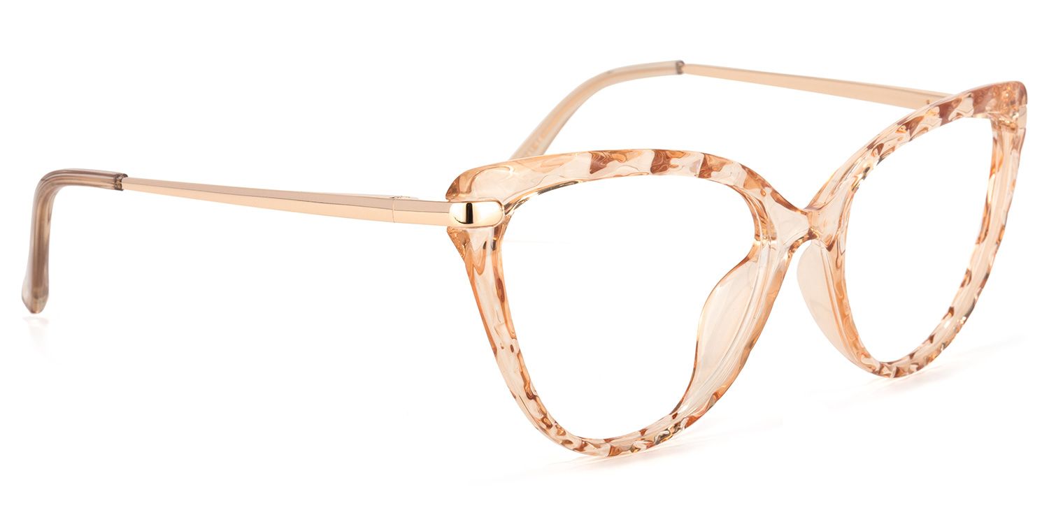 Lucas Cateye Beige Eyeglasses and Translucent Frame2