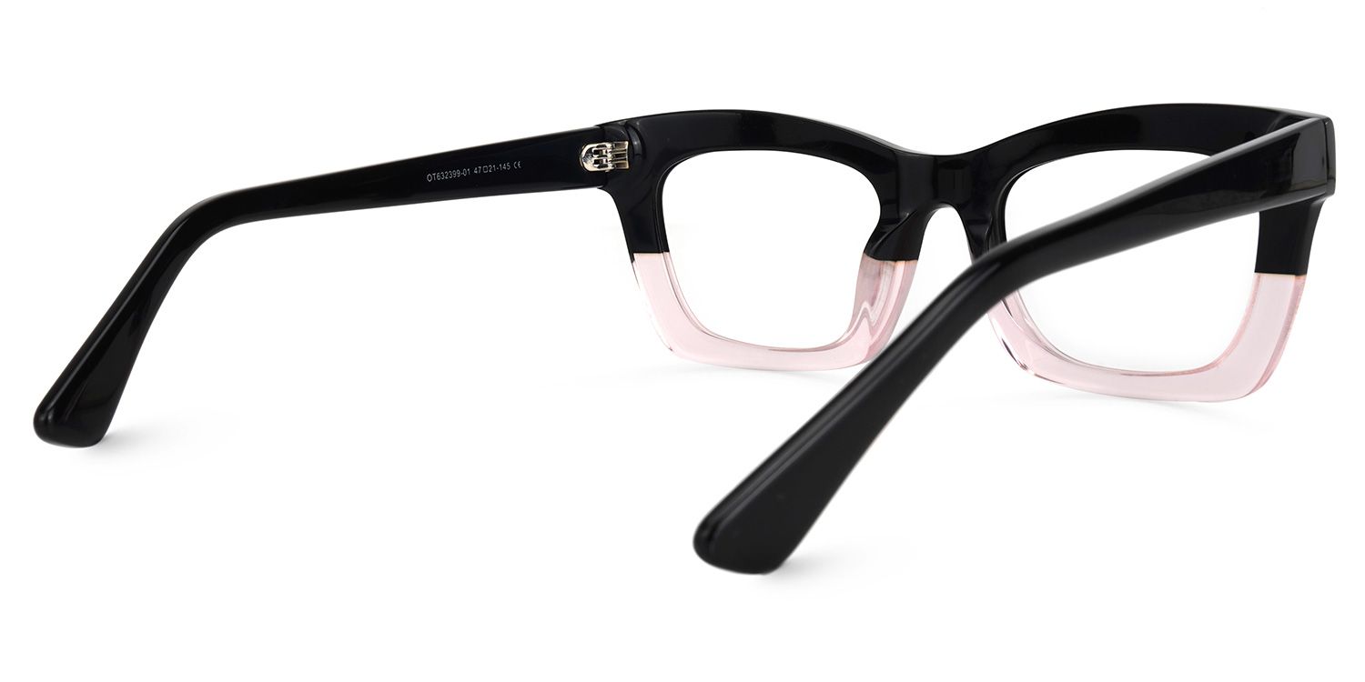 Vargas Square Black-Pink Glasses | ZEELOOL UK3