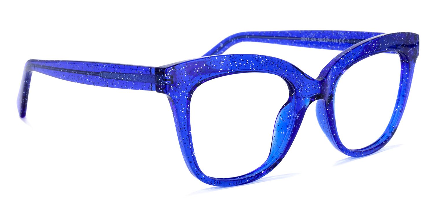 Santiago Cateye Blue Glasses | ZEELOOL UK2