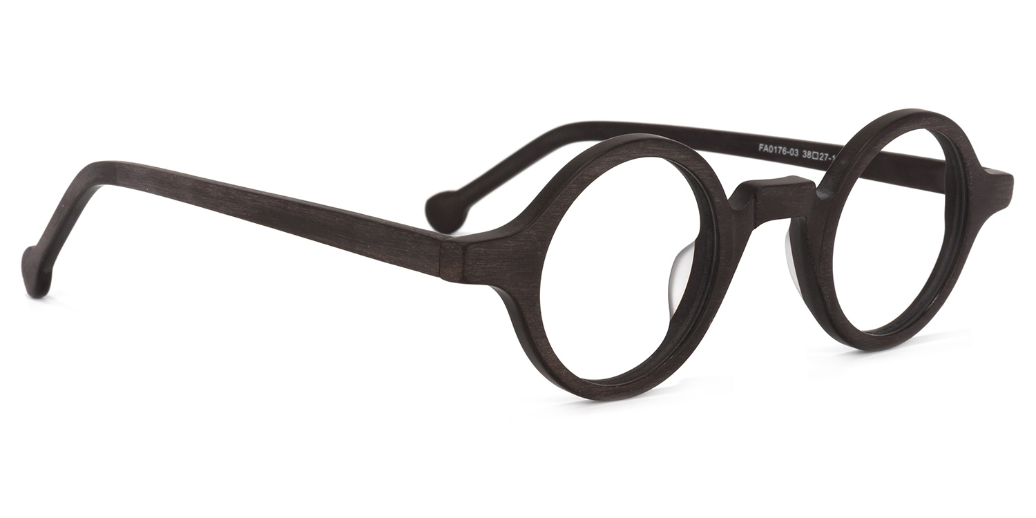 Arale Round Burnt-Umber Eyeglasses Online for Sale2
