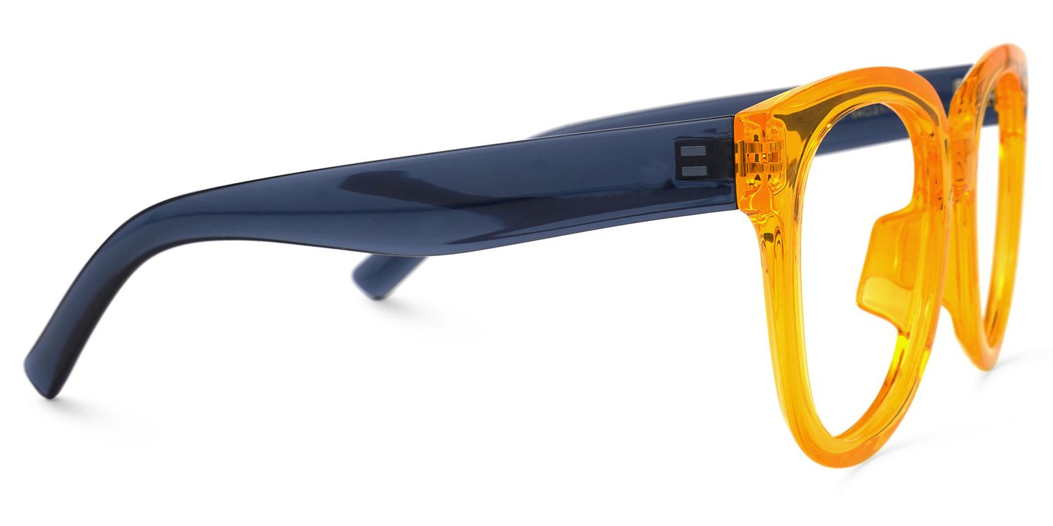 Harrell Square Orange Glasses | ZEELOOL UK2