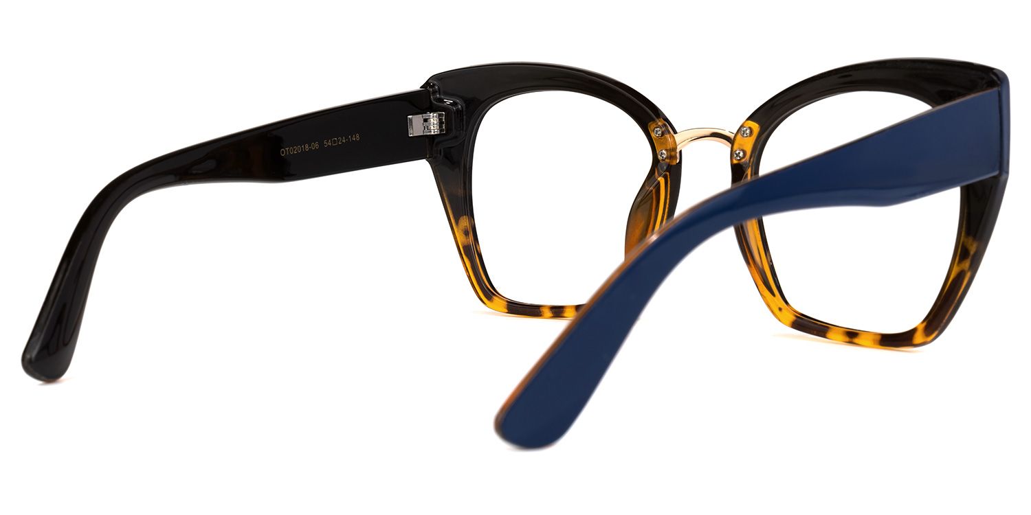 Denis Cat Eye Blue-Tortoise Glasses | ZEELOOL UK3